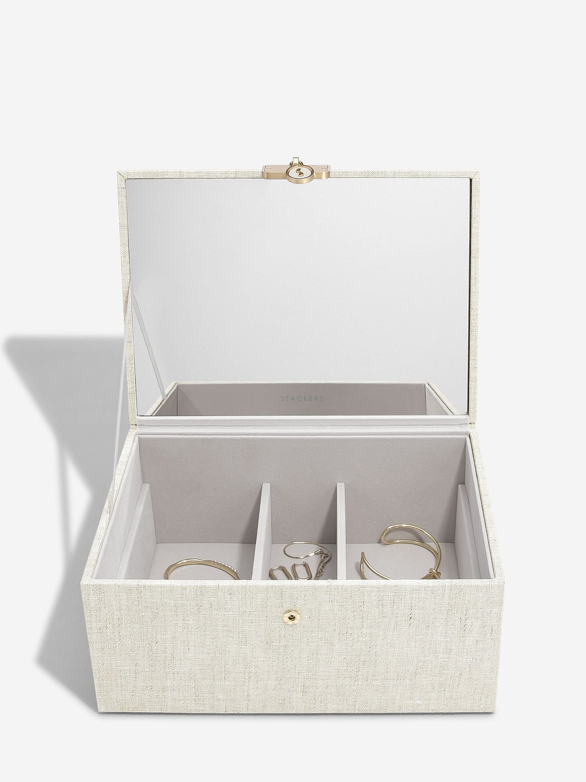 Stackers Luxe Klassieke Juwelendoos Havermout & Linnen - Mystackers