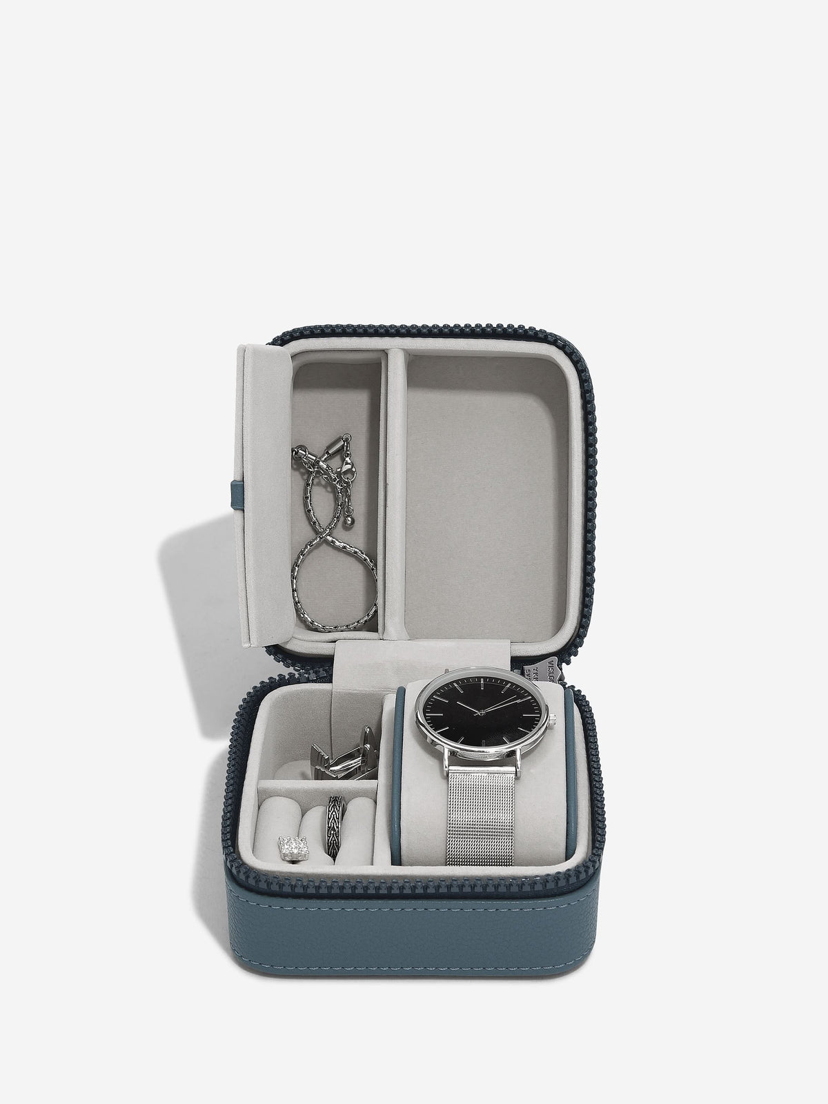 Stackers Horloge- & juwelenbox Blauw - Mystackers