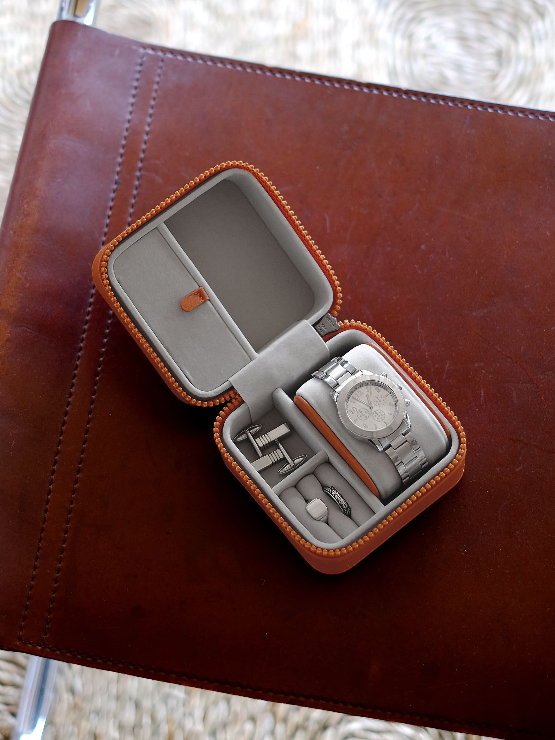 Stackers Horloge- & juwelenbox Oranje - Mystackers