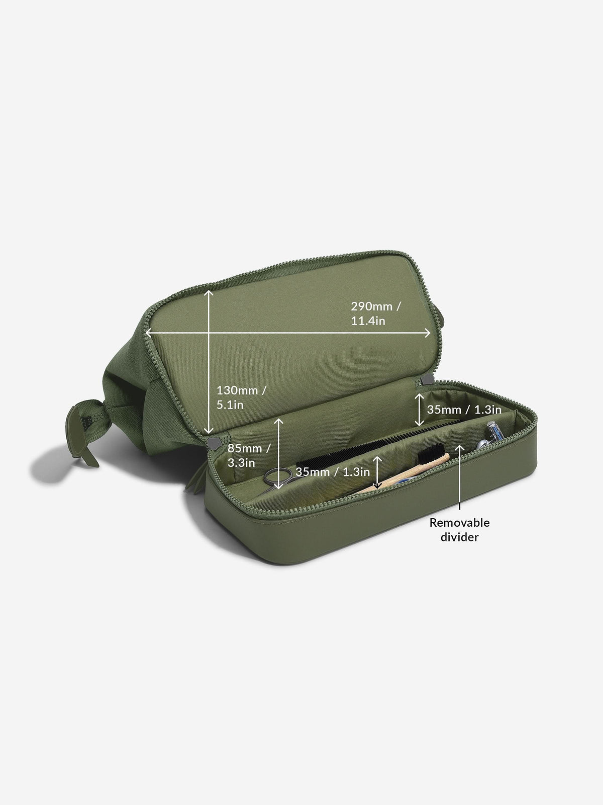 Stackers Toilettas Groen Canvas - Mystackers