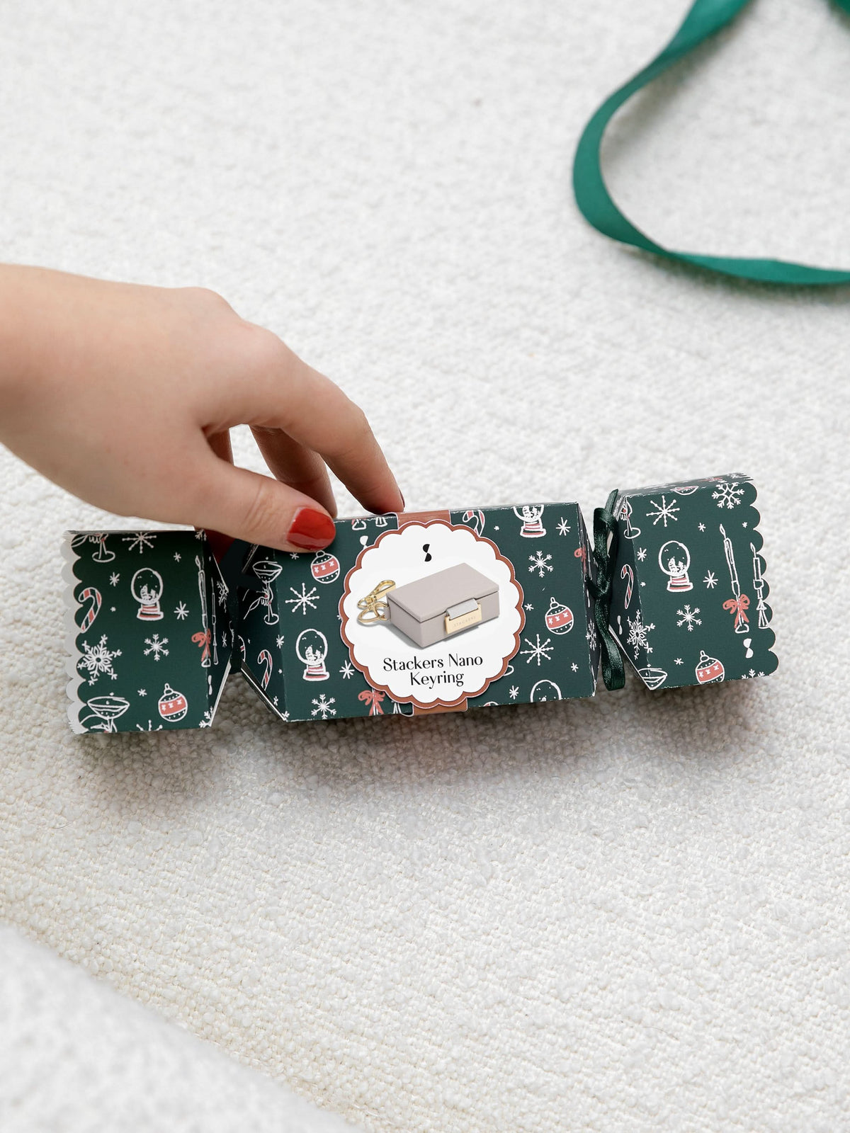 Stackers Juwelendoos Sleutelhanger in Feestcracker Taupe - Mystackers