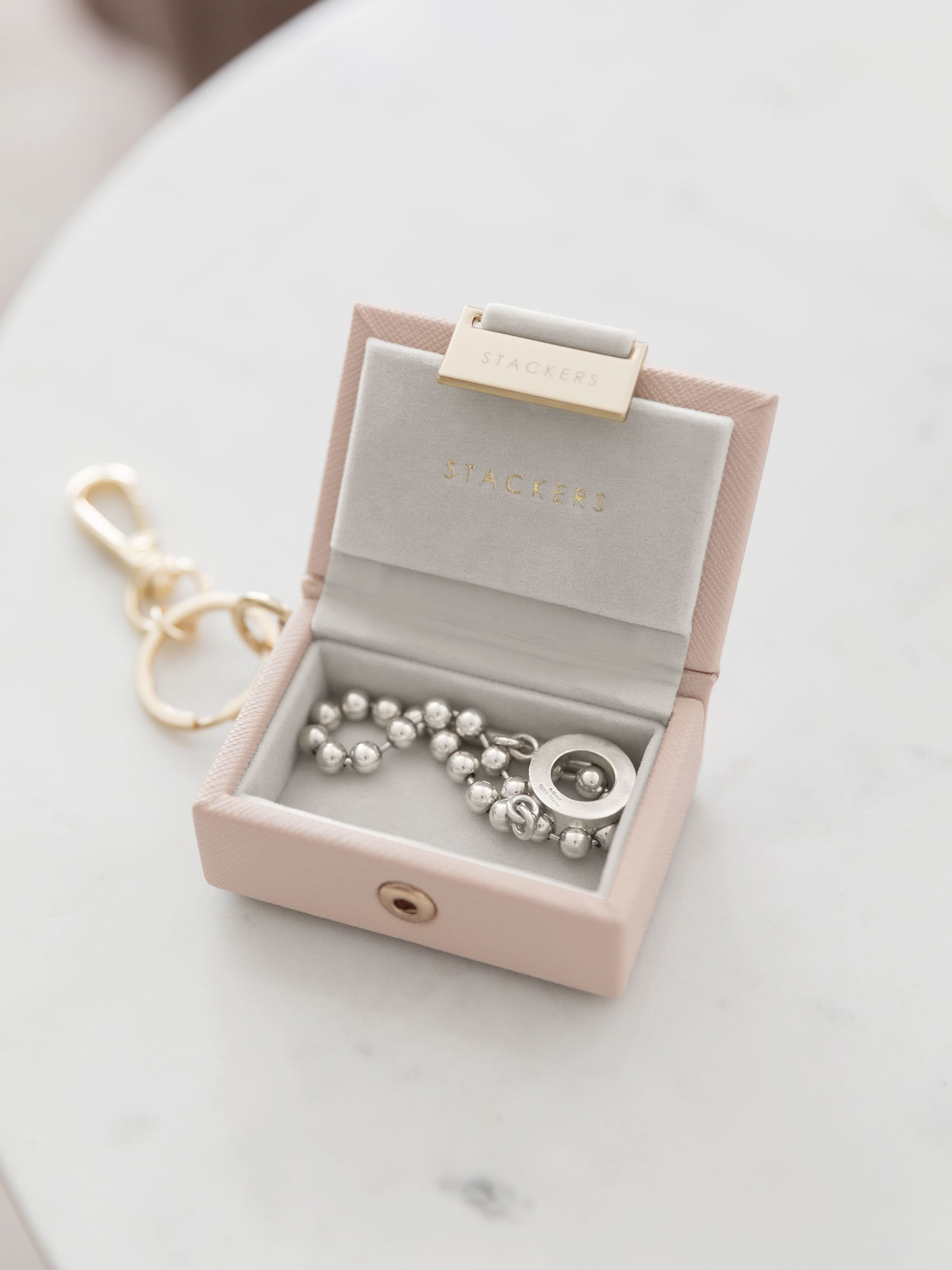 Stackers Juwelendoos Sleutelhanger in Feestcracker Roze - Mystackers