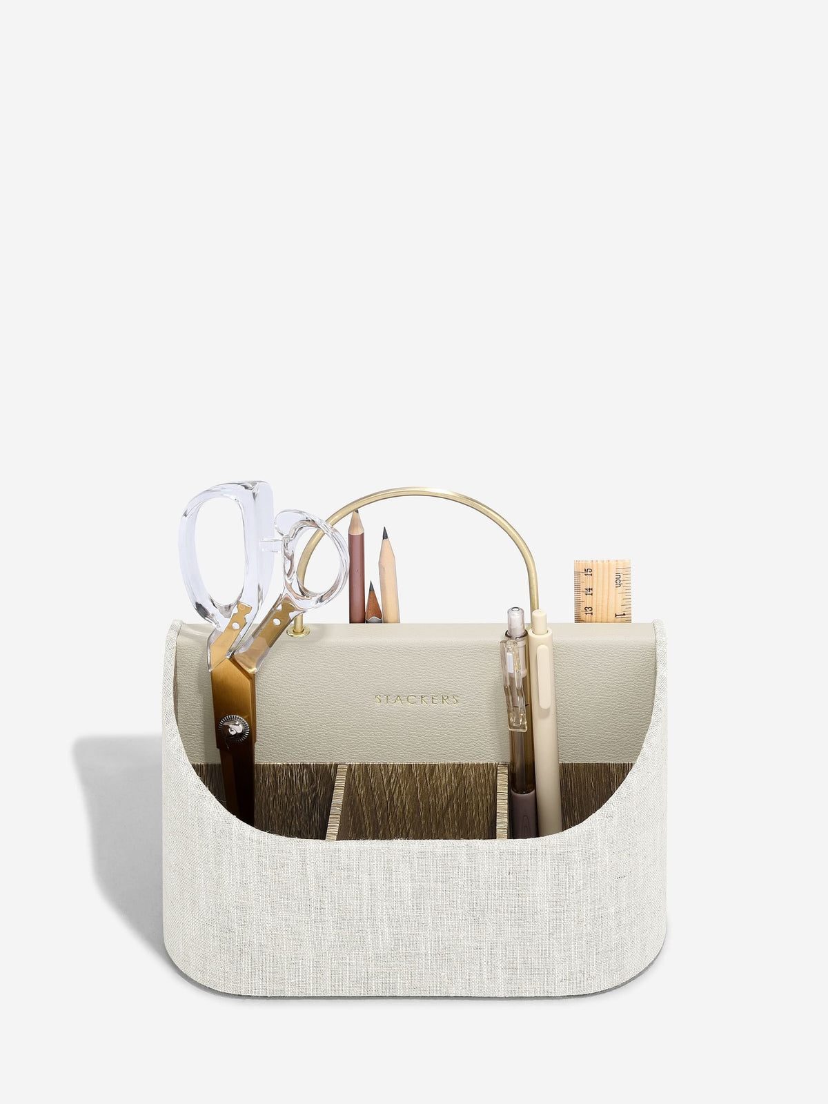 Stackers Draagbare Bureau Organizer Havermout & Linnen - Mystackers
