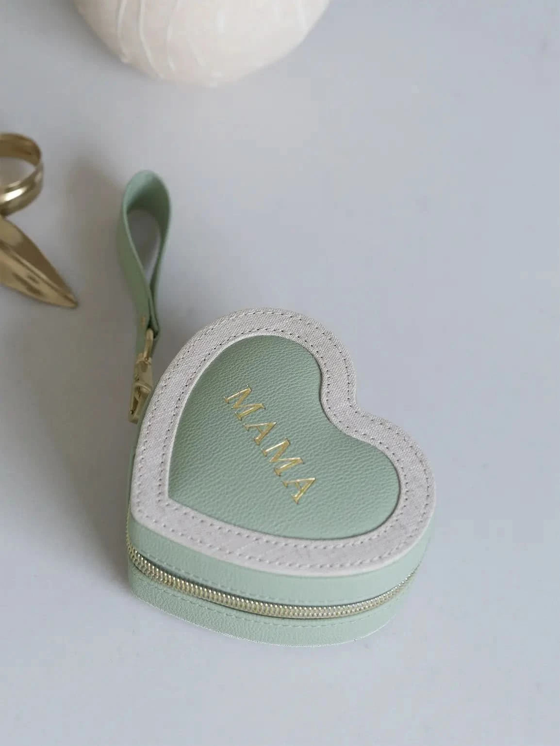 Stackers Mama Heart Travel Jewellery Box Groen - Mystackers