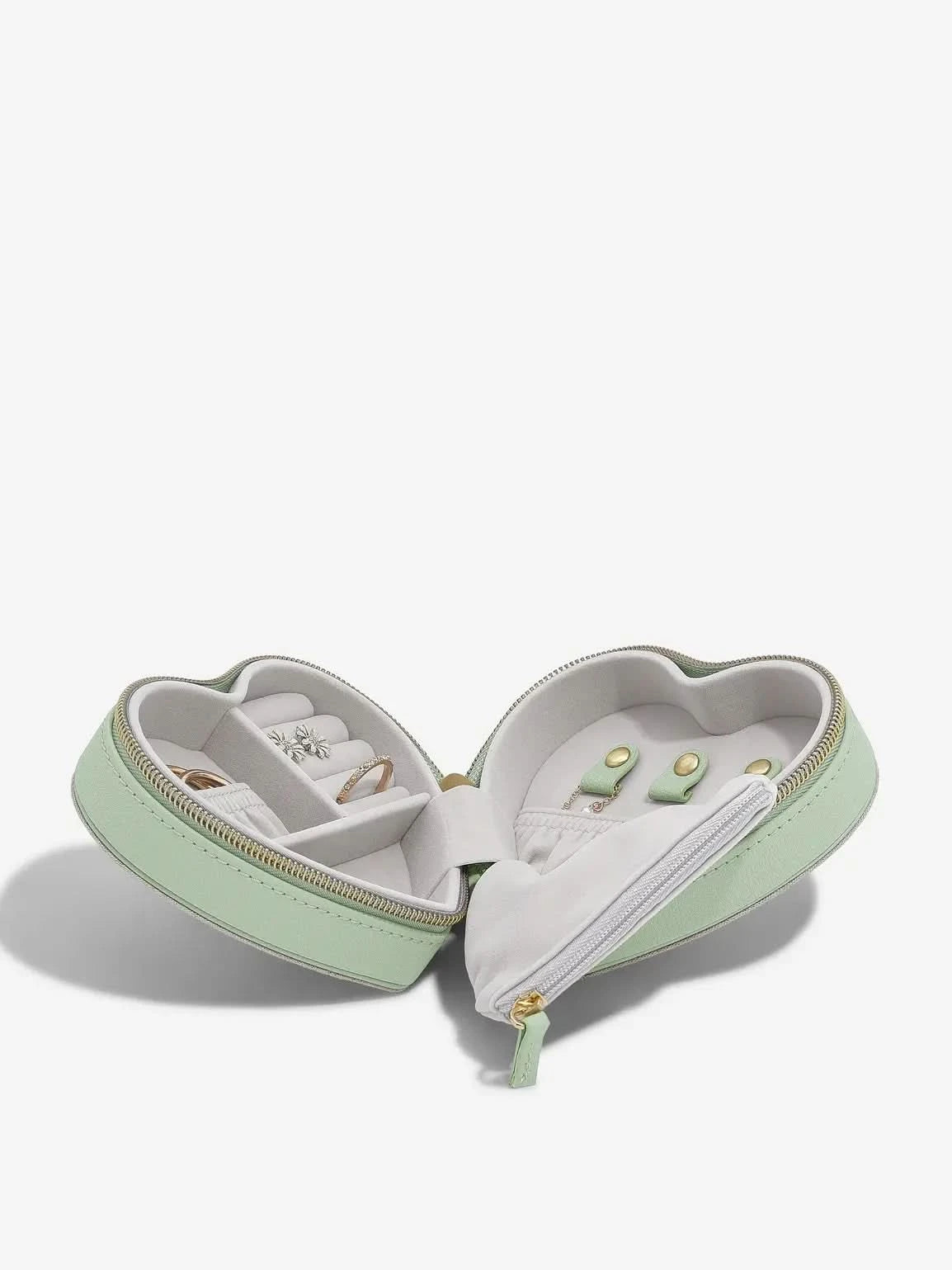 Stackers Mama Heart Travel Jewellery Box Groen - Mystackers