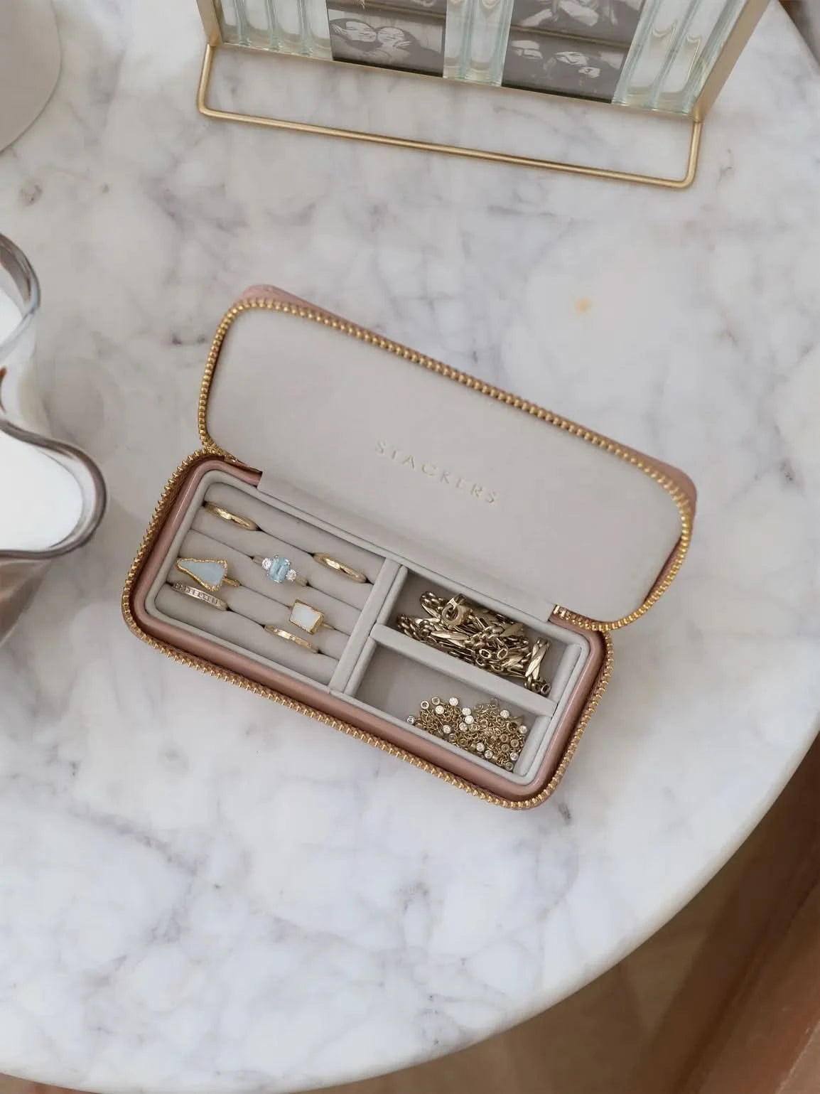 Stackers Medium Travel box Koperroze Gelakt - Mystackers