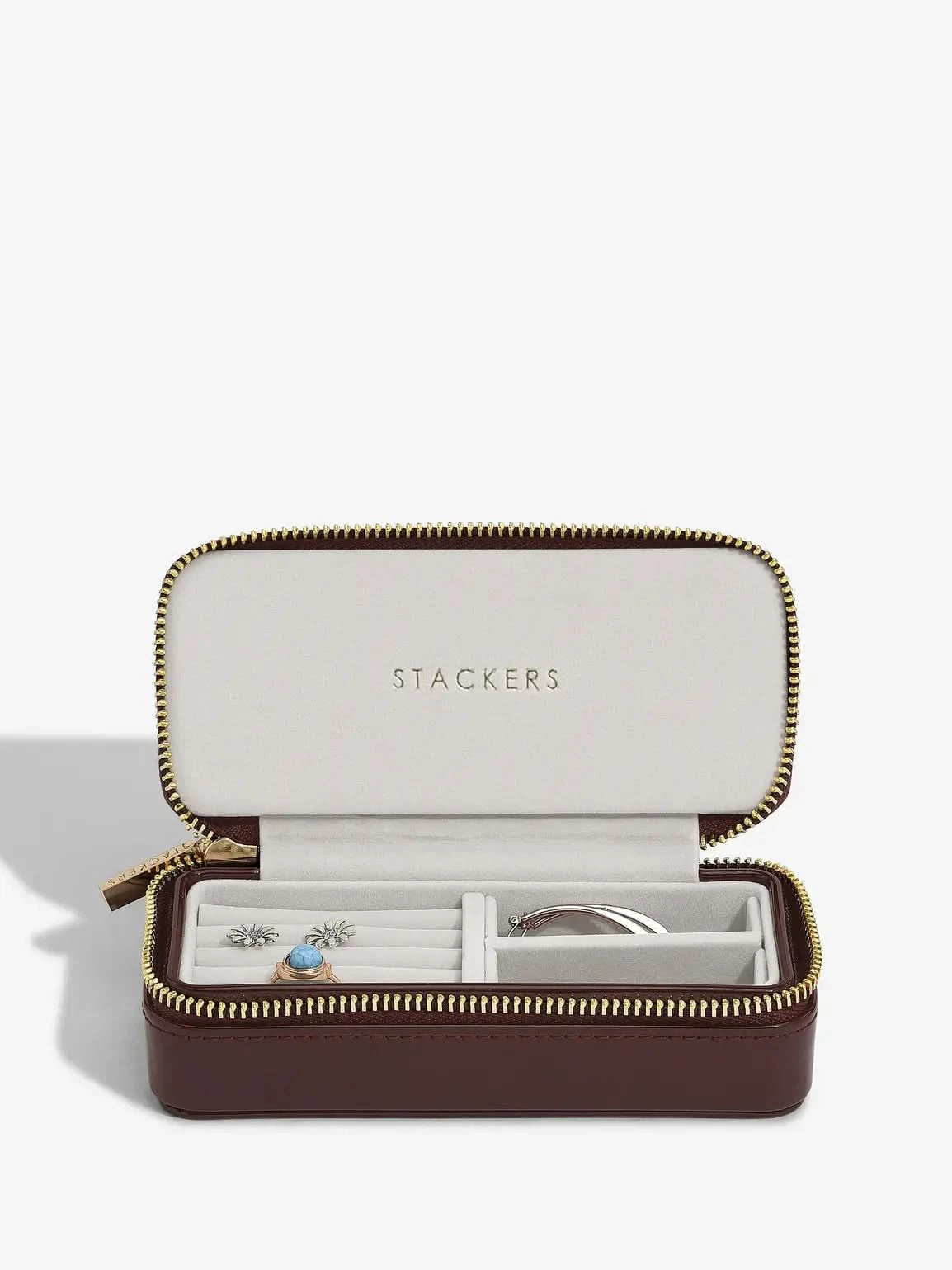 Stackers Medium Travel box Kersenrood Gelakt - Mystackers