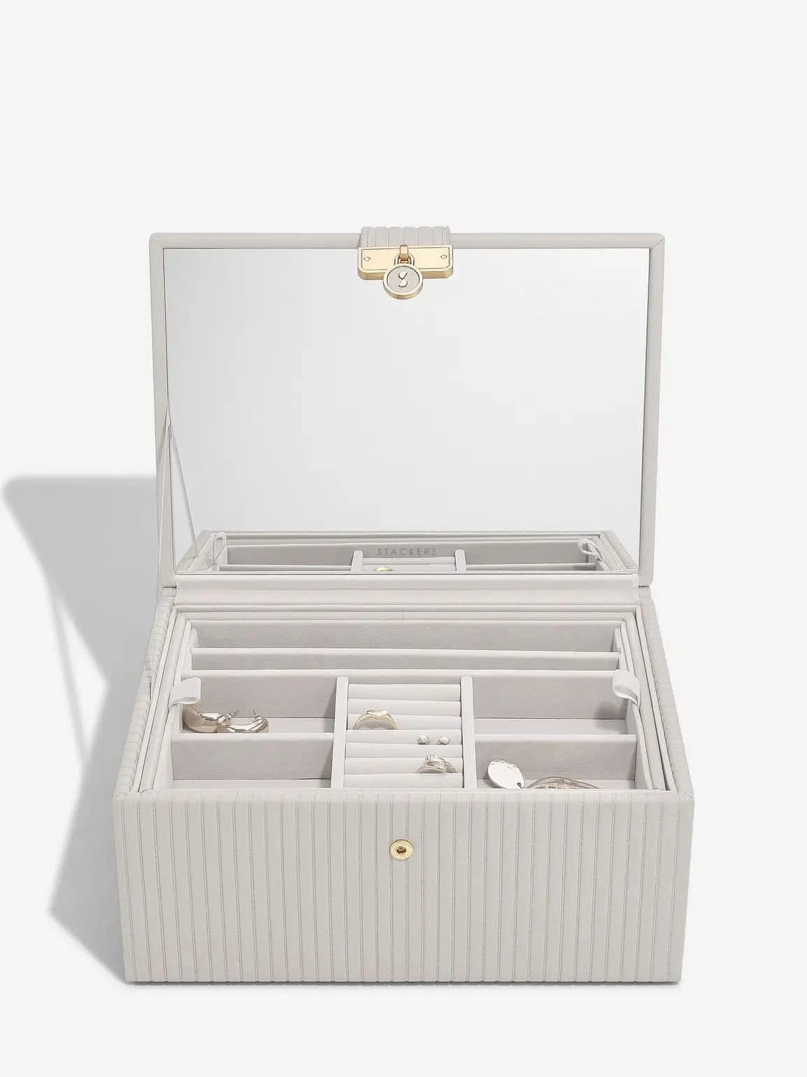 Stackers Luxe Klassieke Juwelendoos Kalksteen - Mystackers