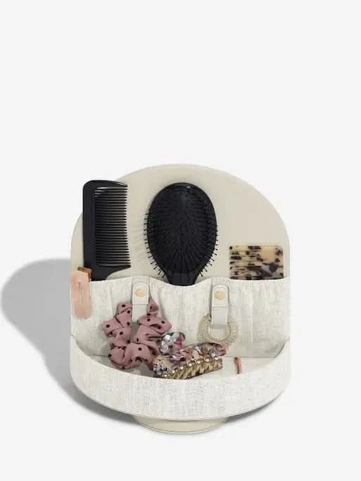 Stackers Roterende Haaraccessoire-organiser met Spiegel Havermout & Linnen - Mystackers