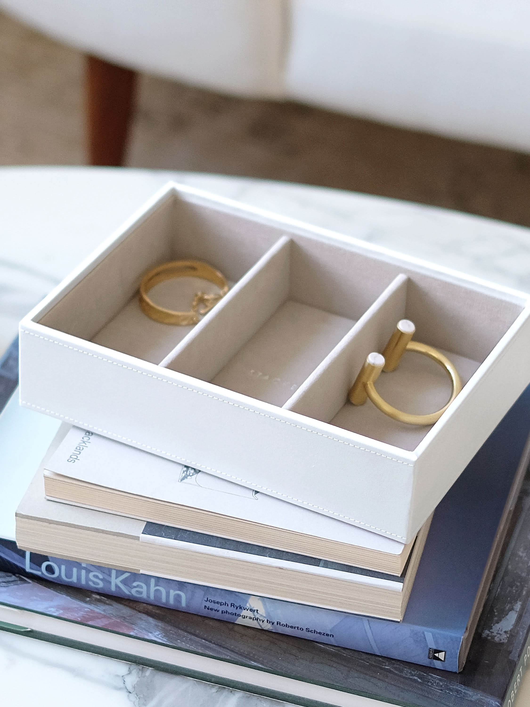 Stackers Klassieke Juwelendoos Set van 2 Wit & Roze - Mystackers