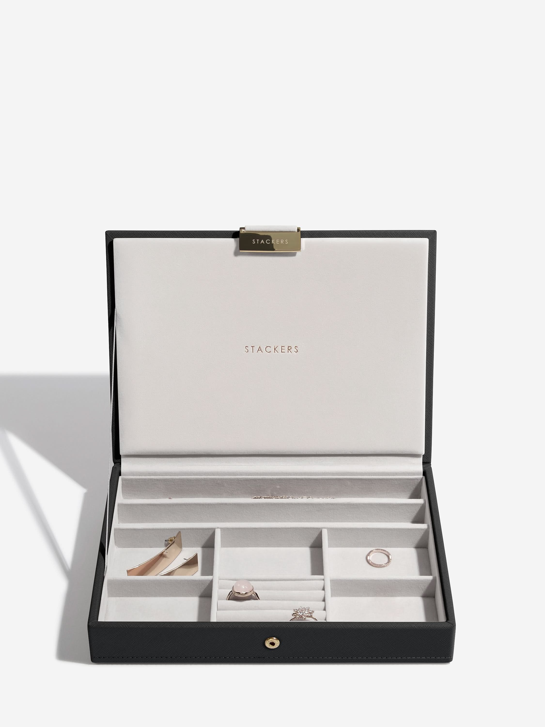 Stackers Klassieke Juwelendoos Set van 2 Zwart - Mystackers