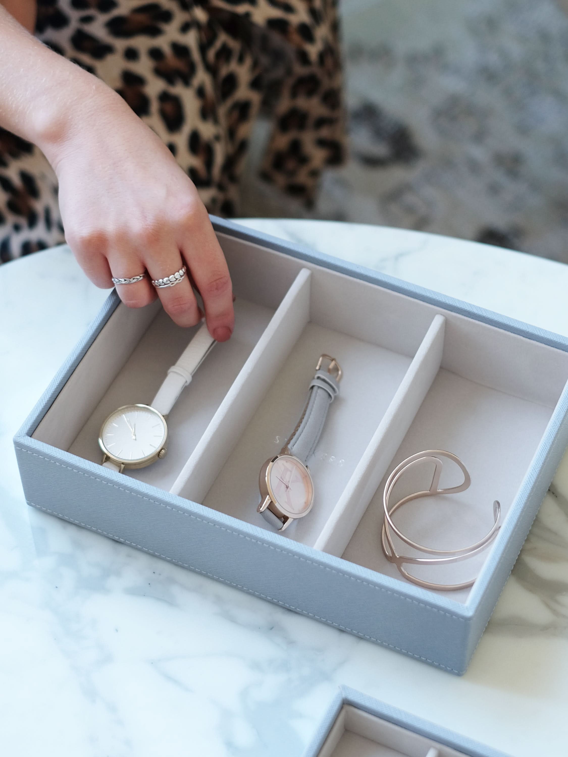 Stackers Klassieke Juwelendoos Set van 2 Blauw - Mystackers