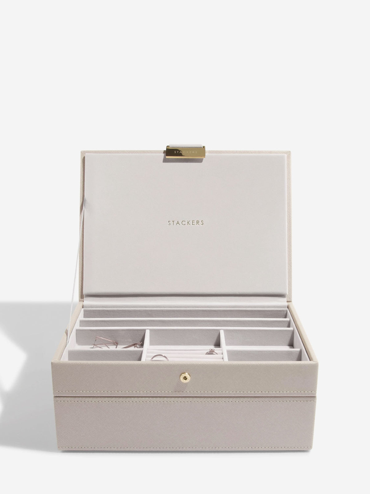 Stackers Klassieke Juwelendoos Set van 2 Taupe - Mystackers