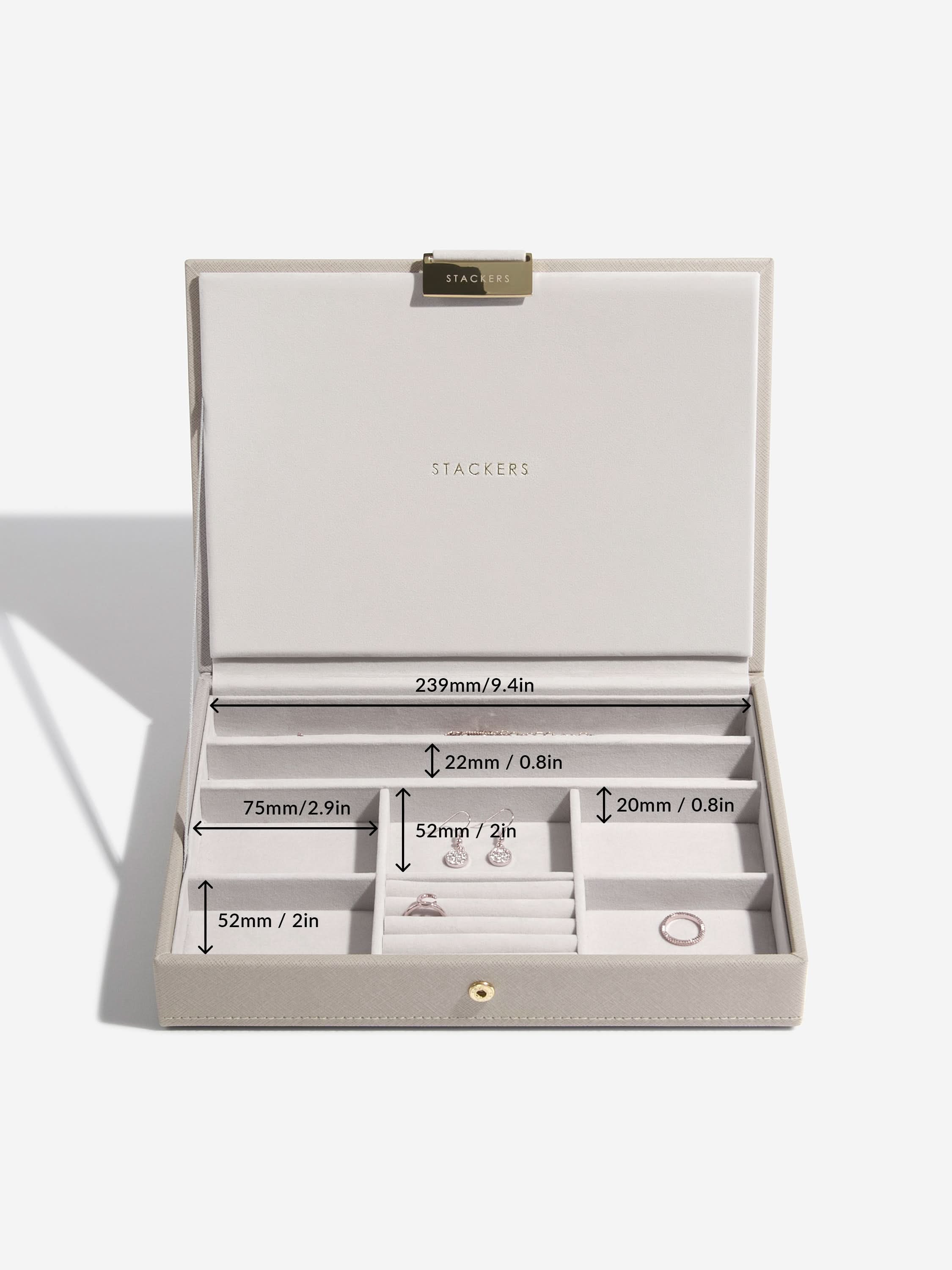Stackers Klassieke Juwelendoos Set van 2 Taupe - Mystackers