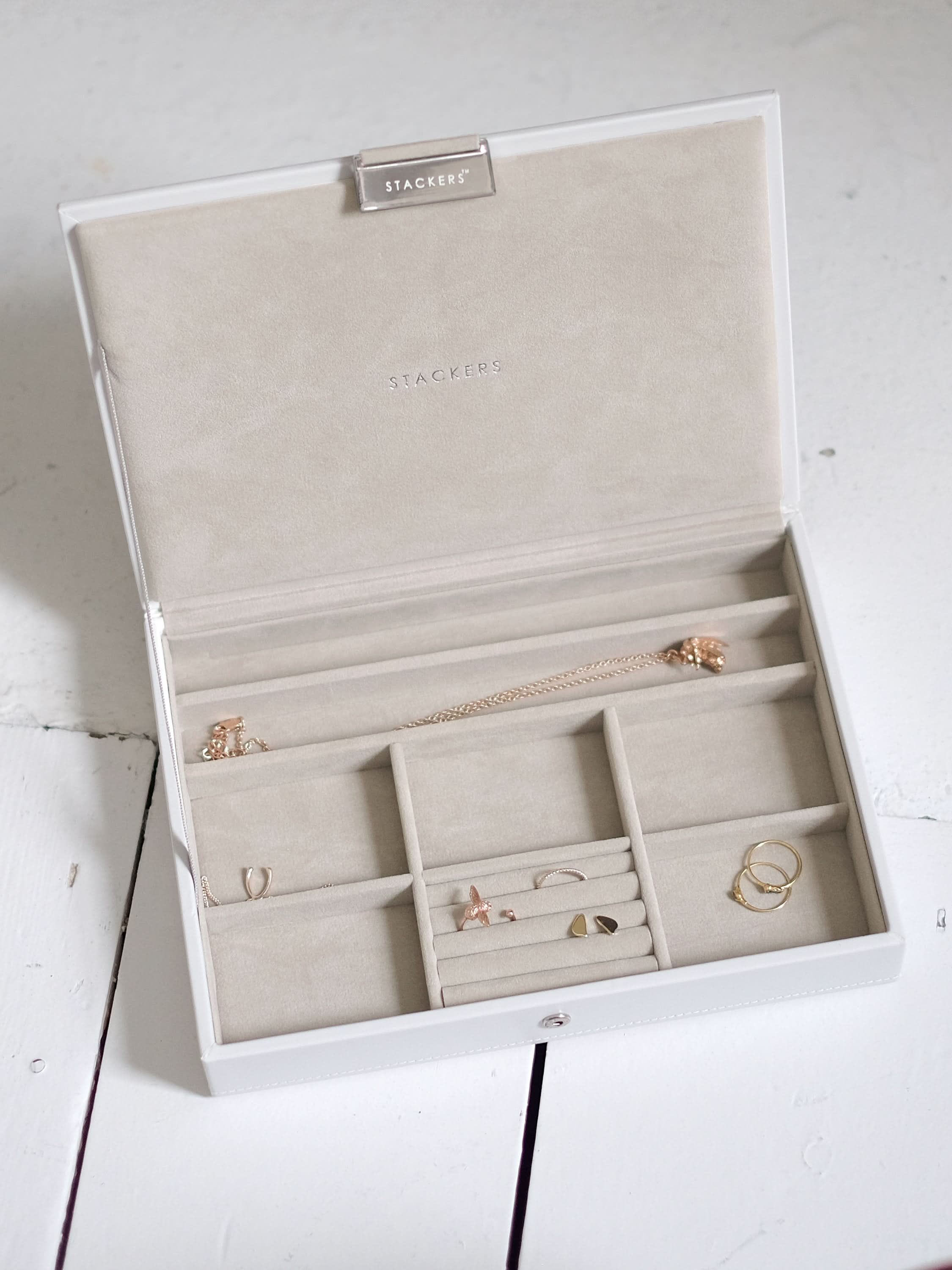 Stackers Klassieke Juwelendoos Set van 2 Wit - Mystackers