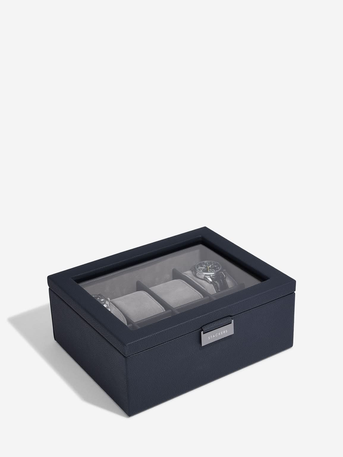 Stackers Achtdelige Horlogebox Marineblauw - Mystackers